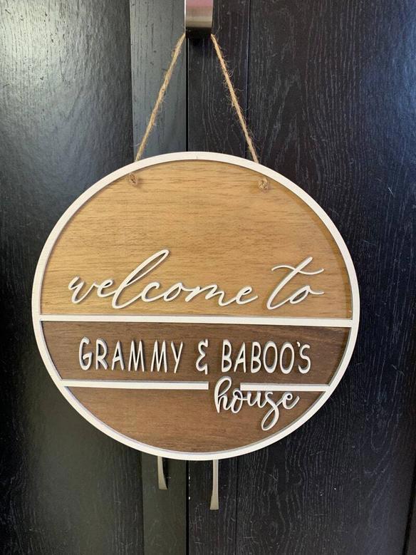 Touching Welcome To Grandma's House Wood Sign For Living Room And Patio DéCor