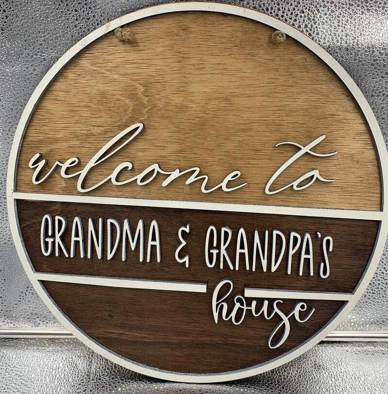 Touching Welcome To Grandma's House Wood Sign For Living Room And Patio DéCor