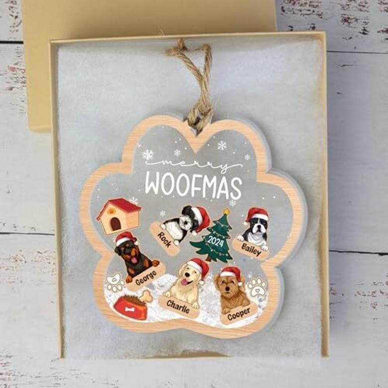 Personalized Christmas Dog Wall Art Shake Ornament For Dog Lovers