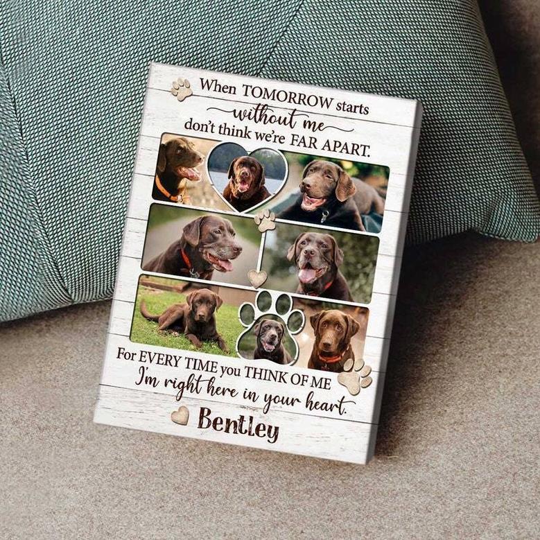 Heartfelt Custom Dog Wall Art - Memorial Photo Canvas For Pet Sympathy