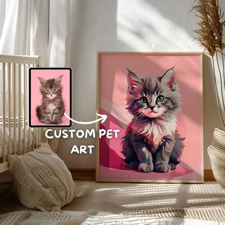 Personalized Dog Wall Art Pop Art Canvas - Vibrant Pet Portrait Decor