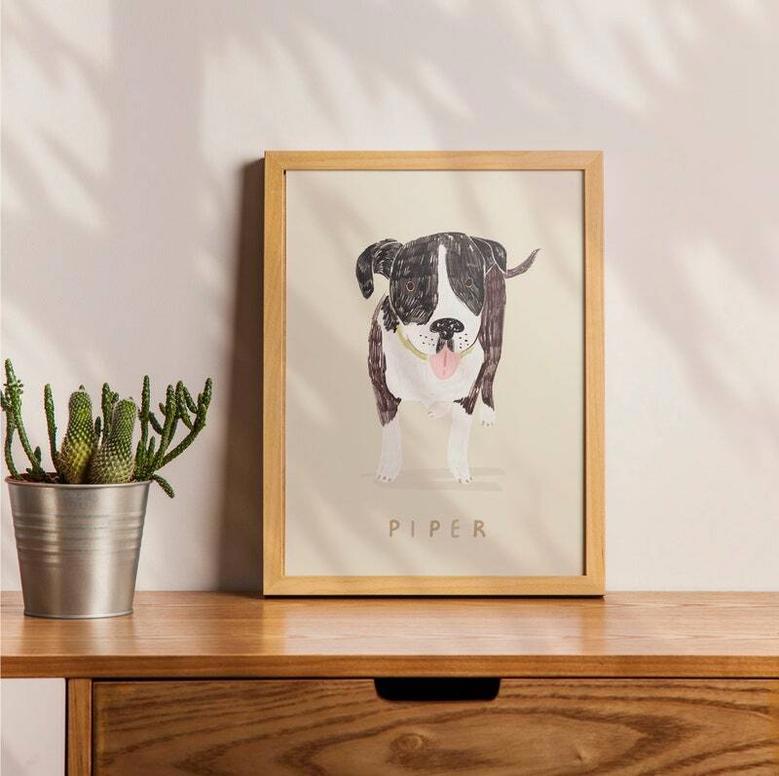 Personalized Funny Ugly Dog Canvas Art For Pet Lovers - Custom Handdrawn Portrait Gift