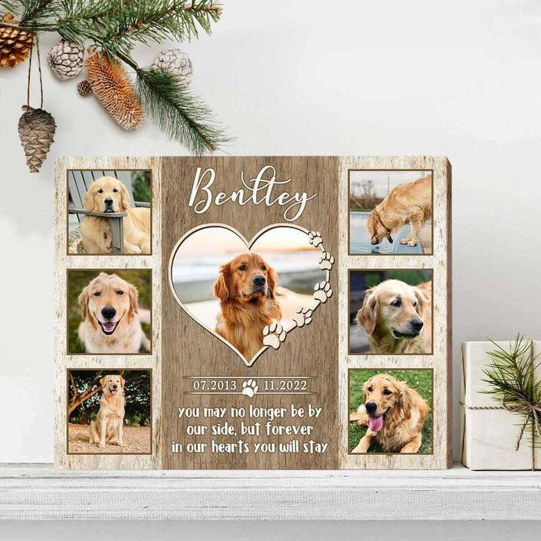 Custom Dog Memorial Wall Art Canvas - Thoughtful Gift For Pet Loss With Personalized Photo Collage For Living Room DéCor