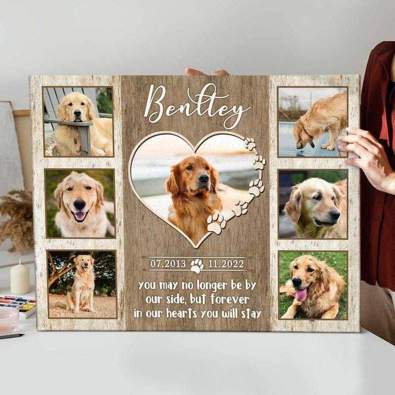 Custom Dog Memorial Wall Art Canvas - Thoughtful Gift For Pet Loss With Personalized Photo Collage For Living Room DéCor