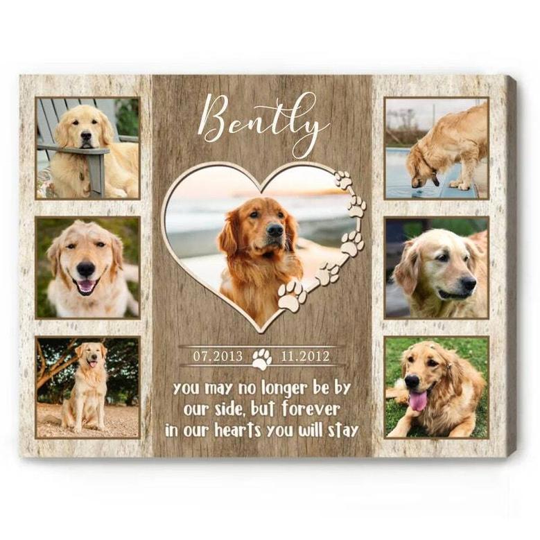 Custom Dog Memorial Wall Art Canvas - Thoughtful Gift For Pet Loss With Personalized Photo Collage For Living Room DéCor