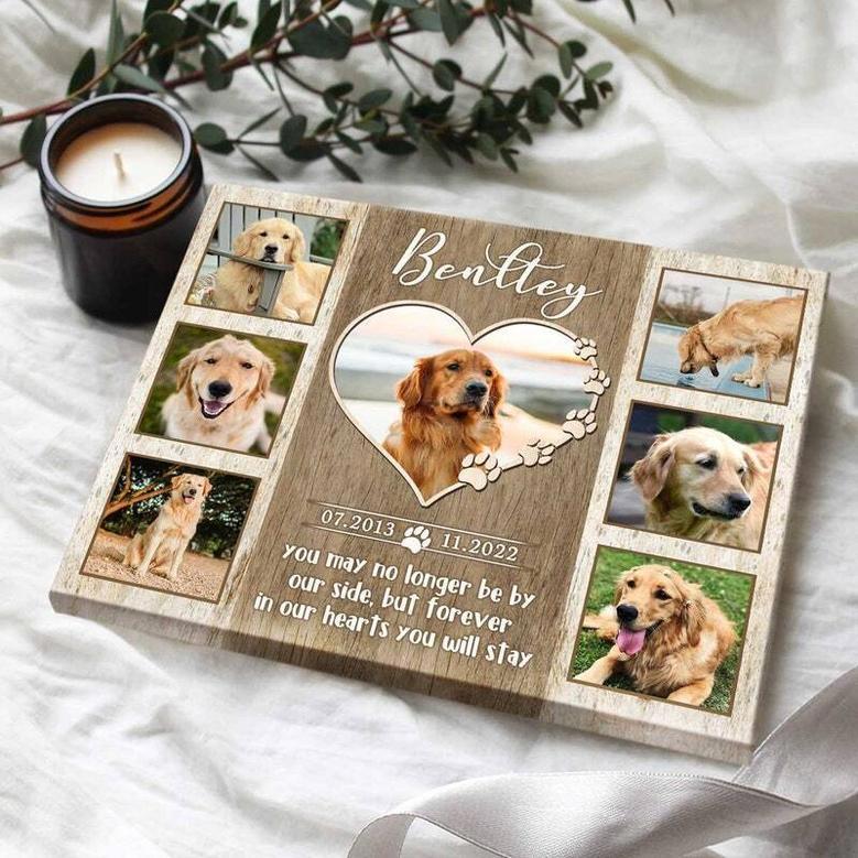 Custom Dog Memorial Wall Art Canvas - Thoughtful Gift For Pet Loss With Personalized Photo Collage For Living Room DéCor