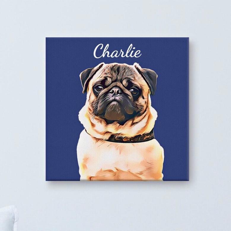 Thoughtful Personalized Dog Wall Art Canvas For Dog Moms And Dads - Remembrance Gift For Mother's Day