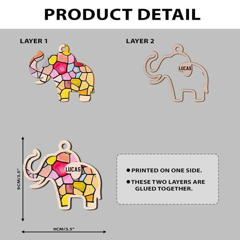 Thoughtful Sisterhood Elephant Ornament For Friends & Mom Tribe - Customizable Wooden Keepsake For Bible Group & Sister Gifts