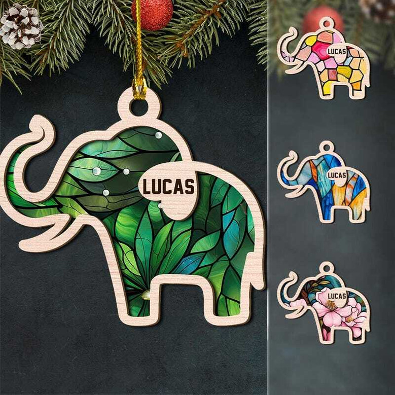 Thoughtful Sisterhood Elephant Ornament For Friends & Mom Tribe - Customizable Wooden Keepsake For Bible Group & Sister Gifts