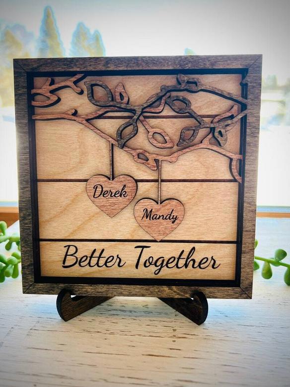 Heartfelt Family Tree Wall Decor Wood Sign For Mother's Day Or Valentine's Day