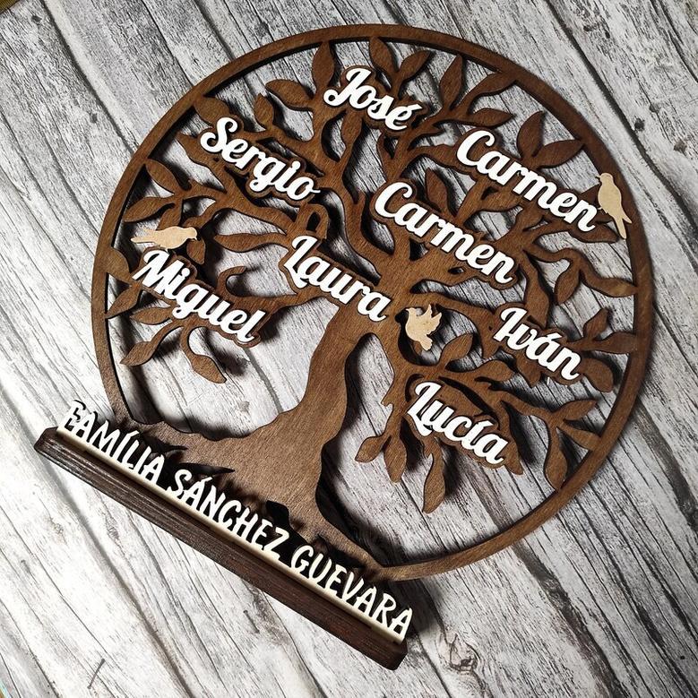 Heartfelt Wooden Family Tree Sign For Customized Home DéCor