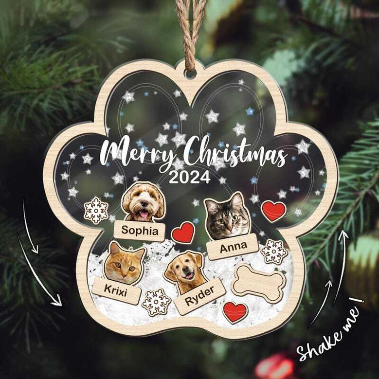 Custom Pet Shaker Ornament For Dog Moms And Dads - A Thoughtful Christmas Gift For Pet Lovers