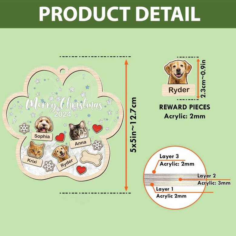 Custom Pet Shaker Ornament For Dog Moms And Dads - A Thoughtful Christmas Gift For Pet Lovers