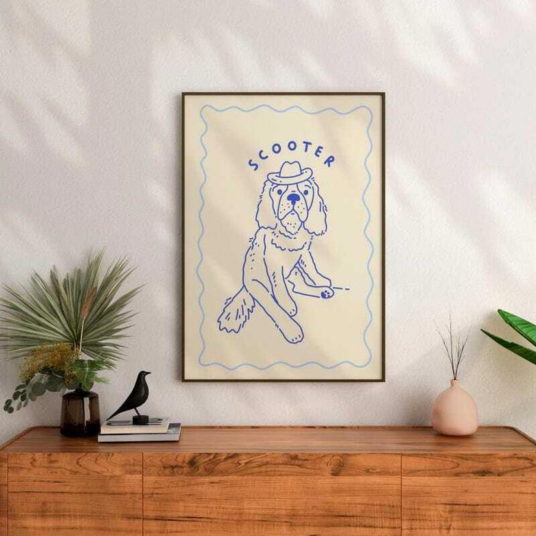 Unique Ugly Dog Wall Art Canvas For Pet Lovers - Personalized Pet Caricature Gift