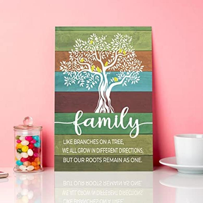 Custom Family Tree Wall Decor – Thoughtful Canvas For Living Room Or Bedroom