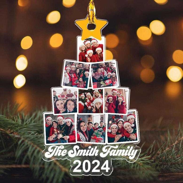 Thoughtful Family Tree Acrylic Ornament - Personalized Christmas Gift For Family - Perfect Wall Decor