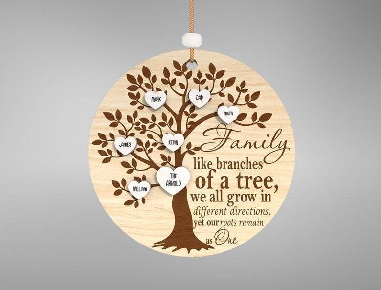 Heartfelt Family Tree Ornament For Christmas - Personalized Hanging DéCor Gift For Loved Ones