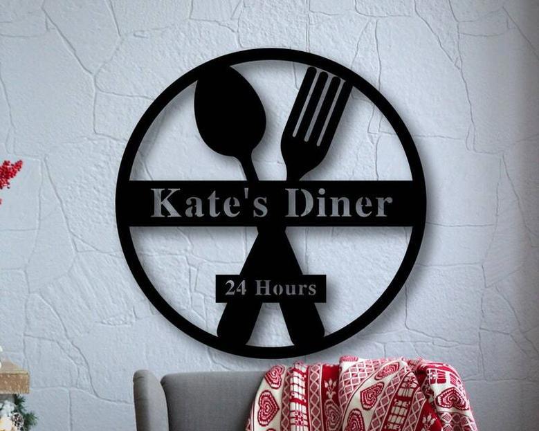 Thoughtful Mother's Day Gift Personalized Mom's Kitchen Metal Sign For Home Decor