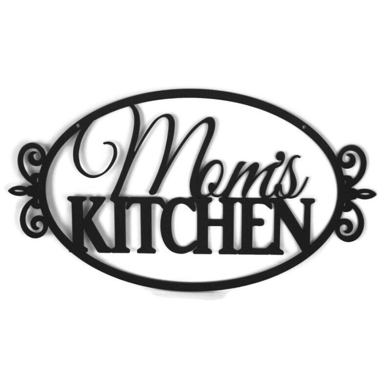 Personalized Mom's Kitchen Metal Sign For Home DéCor - Touching Wall Art For Mother's Day