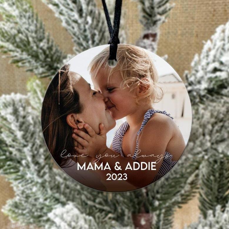 Personalized Mother Daughter Holiday Ornament For Kids - Special Family Keepsake, Customizable From Dad