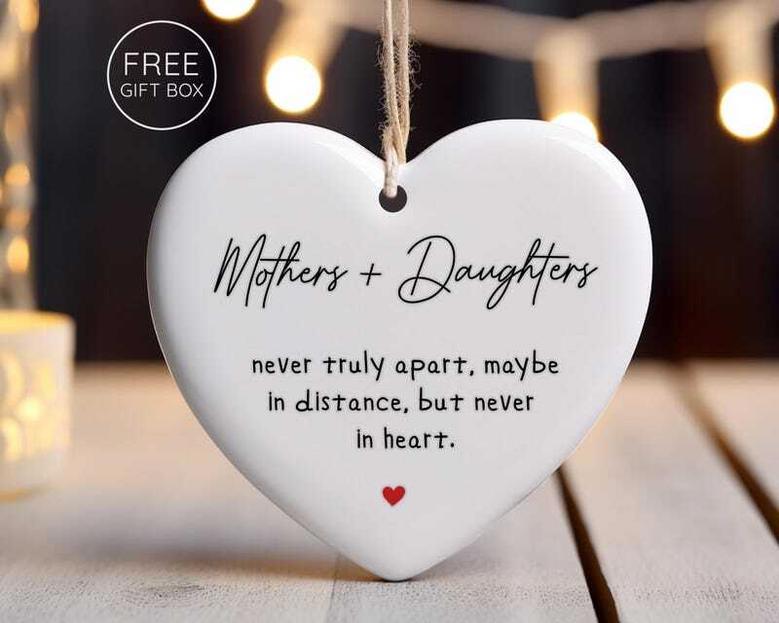 Cherished Mother Daughter Art Ornament For Holiday Decor - Perfect Christmas Gift