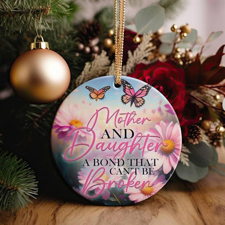 Heartfelt Mother Daughter Art Ornament For Christmas & Housewarming