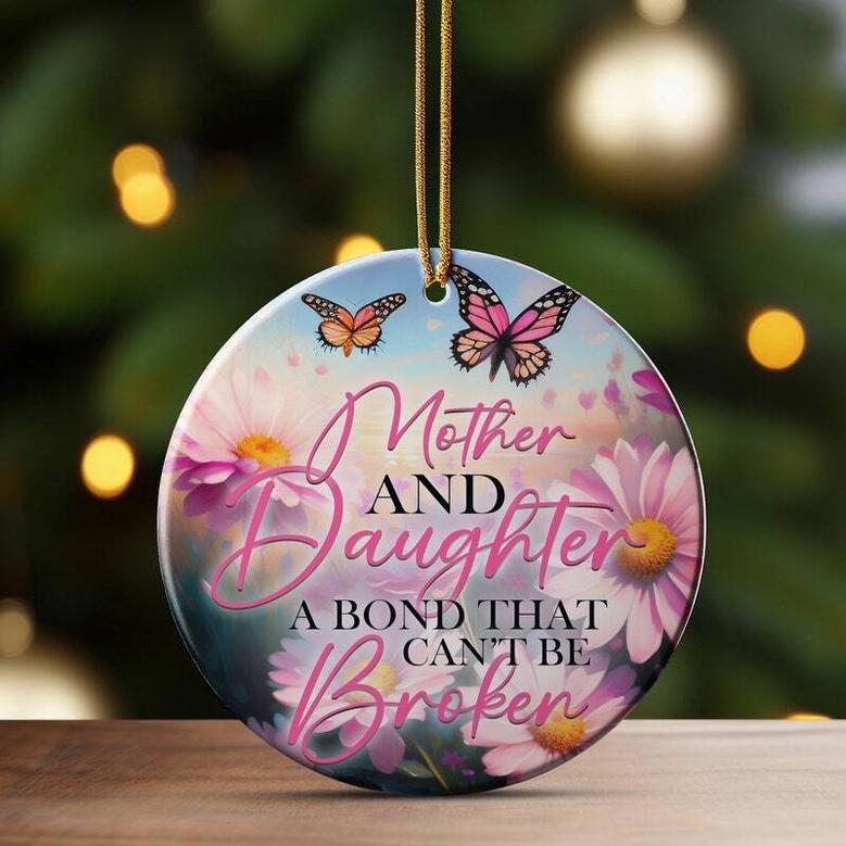 Heartfelt Mother Daughter Art Ornament For Christmas & Housewarming