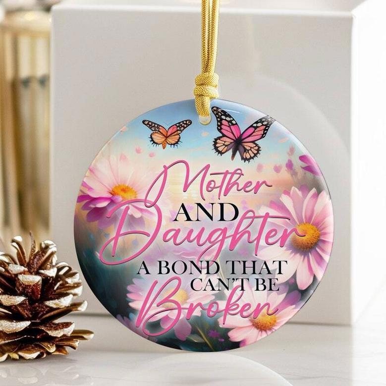 Heartfelt Mother Daughter Art Ornament For Christmas & Housewarming