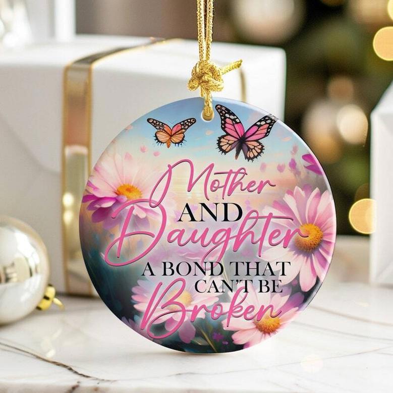 Heartfelt Mother Daughter Art Ornament For Christmas & Housewarming