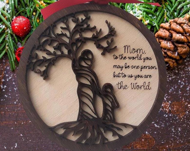 Thoughtful Mother Daughter Art - Custom Tree Of Life Ornament For Christmas