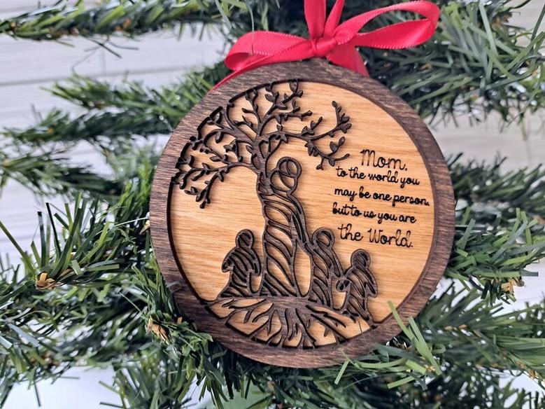 Thoughtful Mother Daughter Art - Custom Tree Of Life Ornament For Christmas