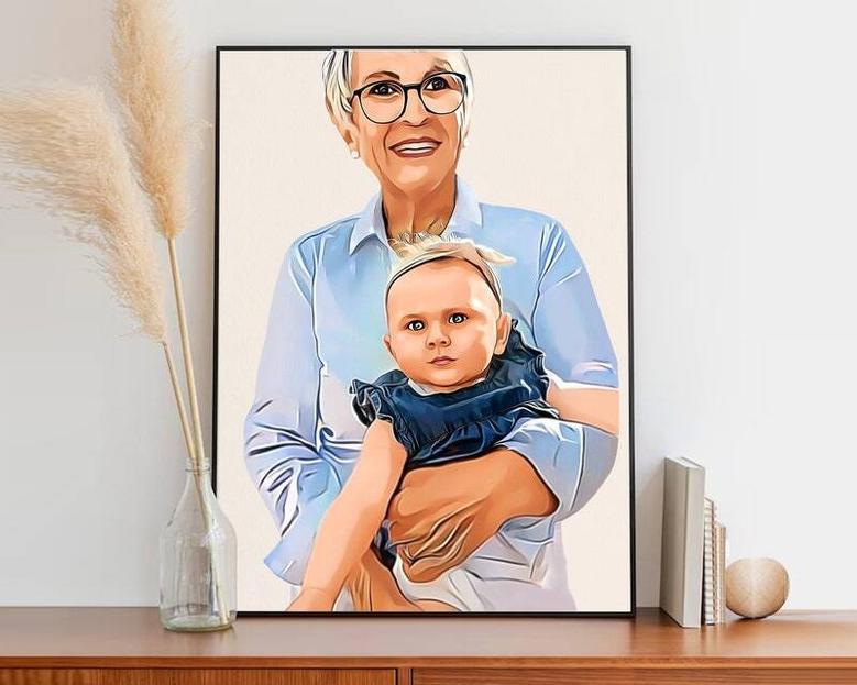 Personalized Mother Son Canvas Art - Thoughtful Mother's Day Gift From Daughter Son Husband Family - Custom Photo Wall Art For Living Room