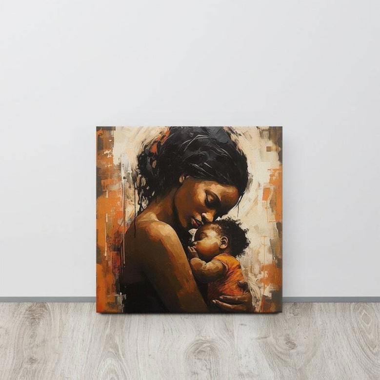 Personalized Mother Son Canvas Art - Thoughtful Christmas Gift For Mom Or Sister - Home DéCor