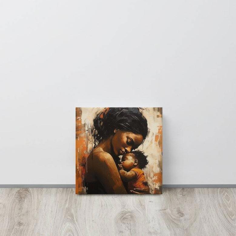 Personalized Mother Son Canvas Art - Thoughtful Christmas Gift For Mom Or Sister - Home DéCor