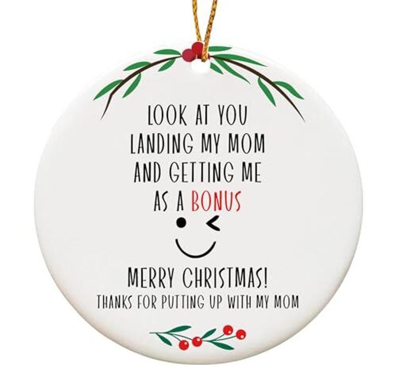 Funny Step Dad Christmas Ornament - Ideal Gift From Stepdaughter Or Stepson - Festive Tree Decor