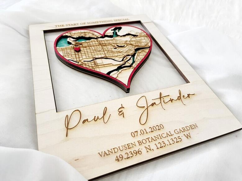 Thoughtful Where We Met Wood Map Sign With Special Date For Couples' Home DéCor