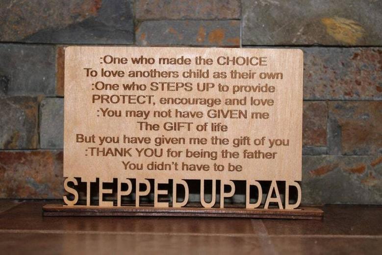 Personalized Step Dad Gifts: Heartfelt Wood Sign Plaque For Father's Day - A Thoughtful Touch To Any Room DéCor