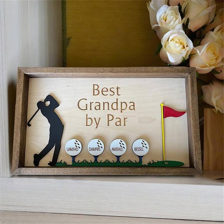 Custom Golf Sign For Dad Or Grandpa - Personalized Father's Day, Perfect For Home DéCor