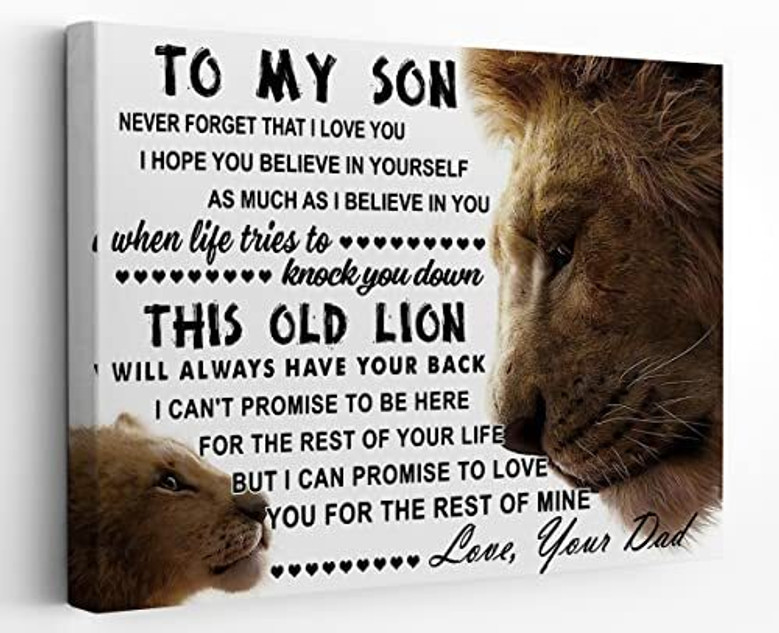 Lion and cub canvas wall art celebrating mother-son bond, inspirational decor for boys room, a thoughtful gift from dad Lion and cub canvas wall art celebrating mother-son bond, inspirational decor for boys room, a thoughtful gift from dad