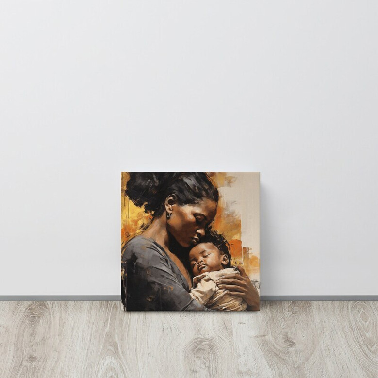 Mother & Son Wall Art Canvas Thoughtful Birthday Gift For Mom For Living Room Home DéCor