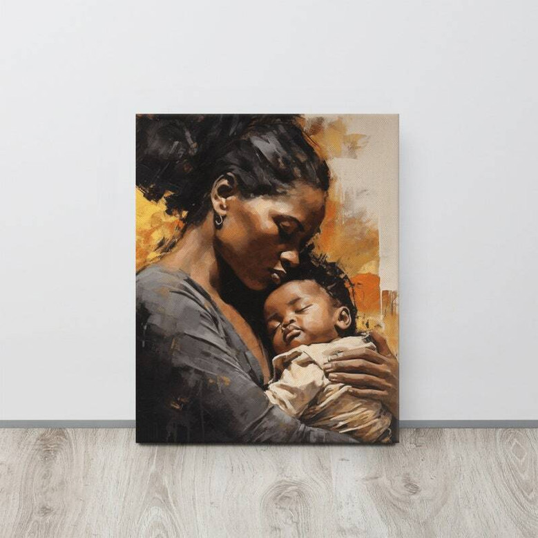 Mother & Son Wall Art Canvas Thoughtful Birthday Gift For Mom For Living Room Home DéCor