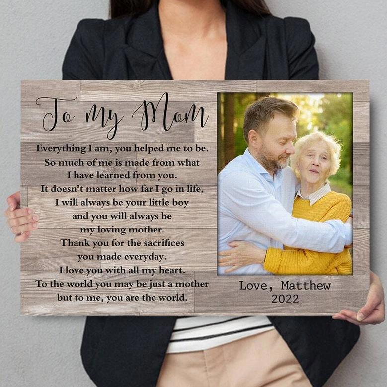 Personalized Mother Son Canvas Art For Mother's Day Celebration - Heartfelt Gift For Mom From Daughter