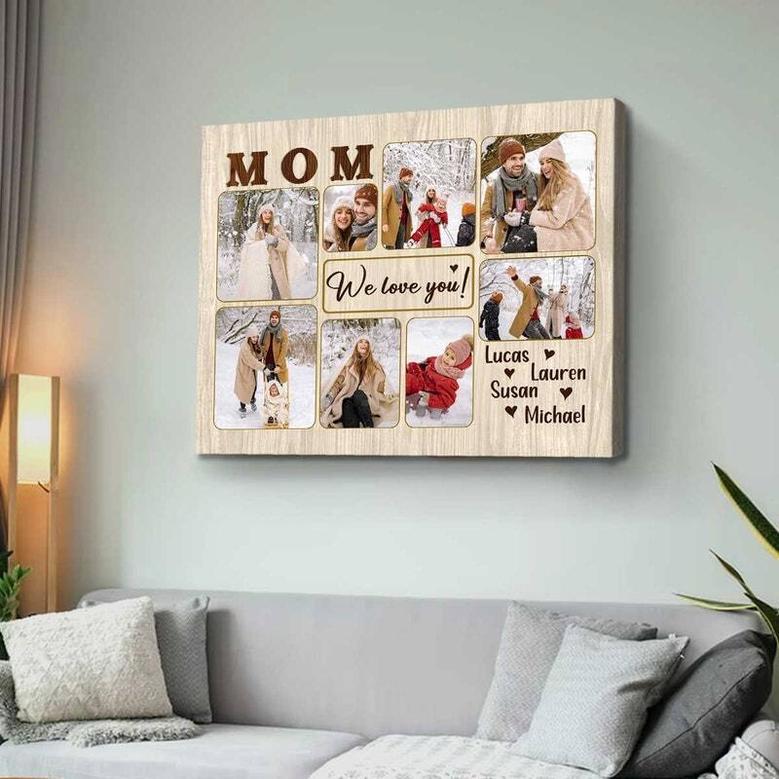 Thoughtful Mother Son Wall Art - Custom Photo Collage Canvas For Mom's Birthday Or Mother's Day Gift From Son Or Husband