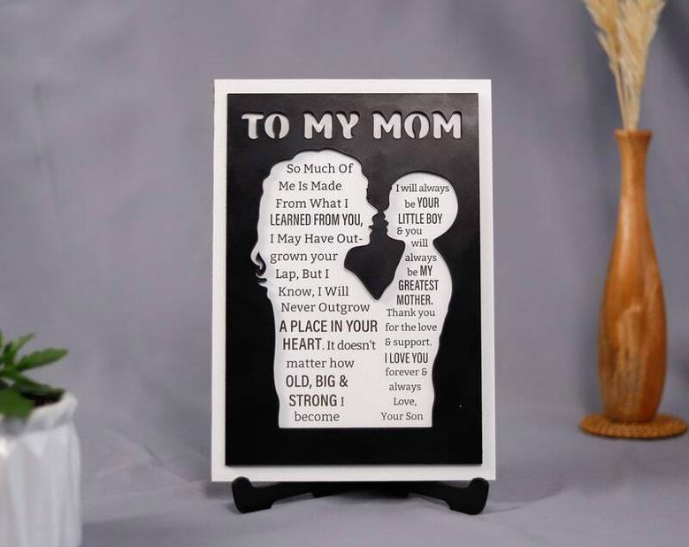 Thoughtful Mother Son Wall Art - Personalized Wood Sign With Kids' Names For Mother's Day Gift