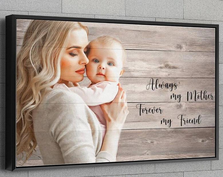 Custom Mother And Son Canvas Art: Perfect For Family Room DéCor, Christmas And Mother's Day Gifts