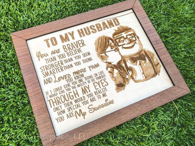 Personalized Wood Sign For Wife - Thoughtful Gift With Up Quote To My Wife