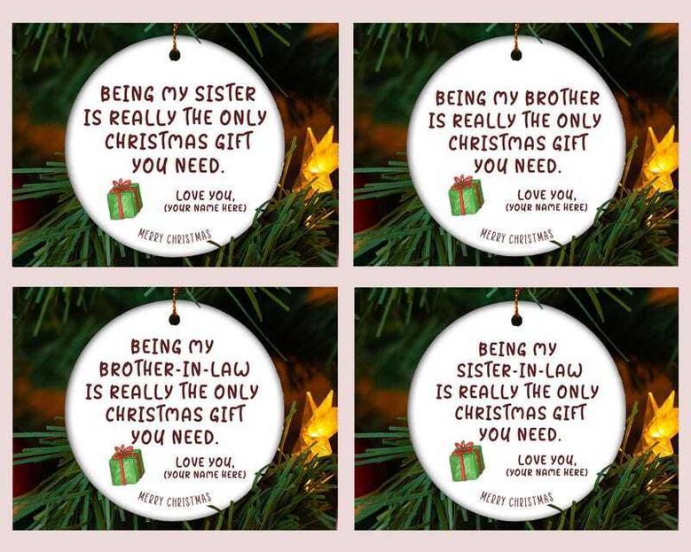 Humorous Mother Son Ornament - Personalized Holiday Decor Gift For Sons