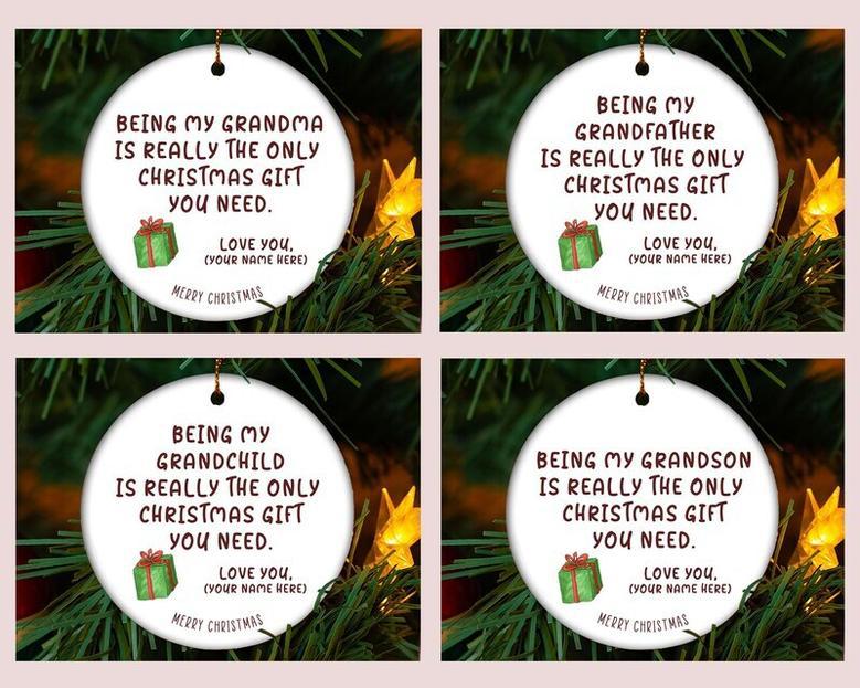 Humorous Mother Son Ornament - Personalized Holiday Decor Gift For Sons