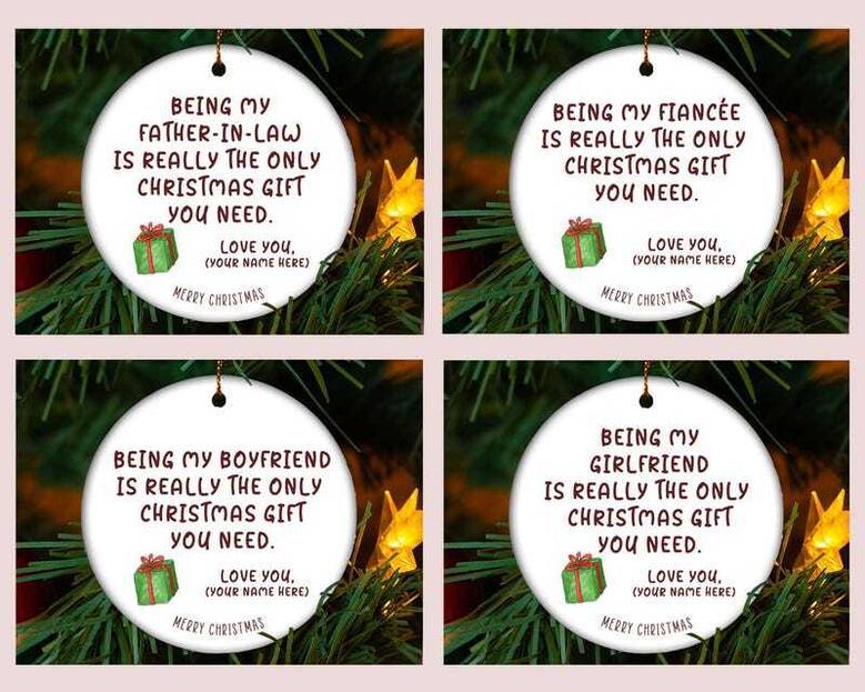 Humorous Mother Son Ornament - Personalized Holiday Decor Gift For Sons