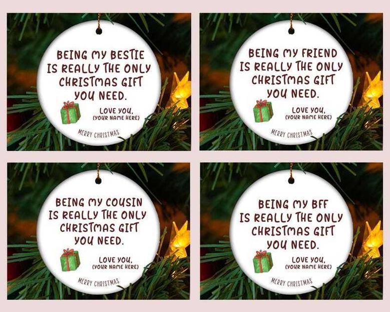 Humorous Mother Son Ornament - Personalized Holiday Decor Gift For Sons